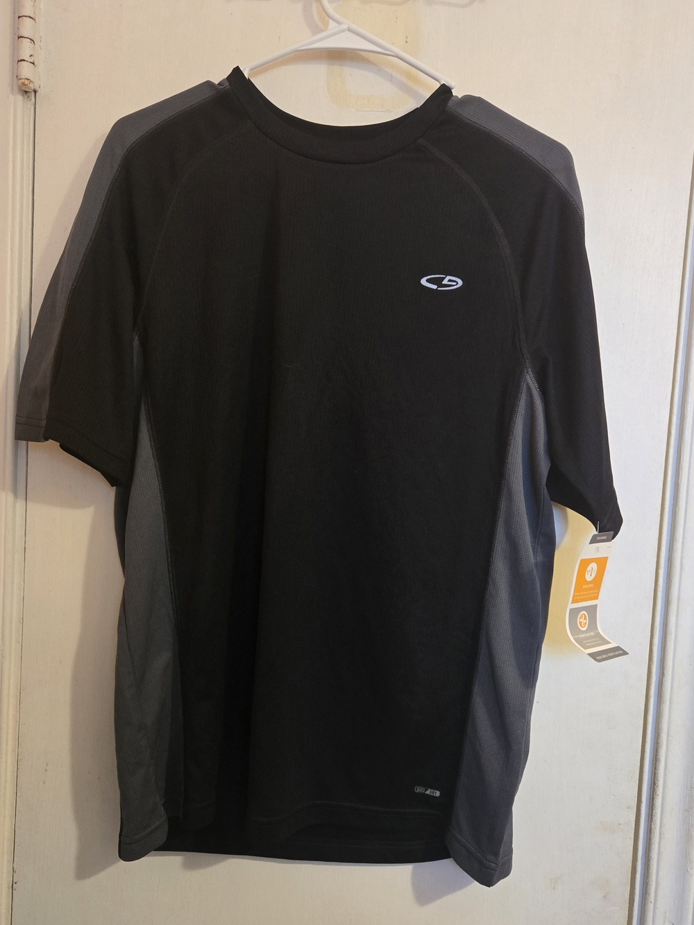 Champion Men’s Black/Grey Athletic Crew Neck Shirt SIZE Medium